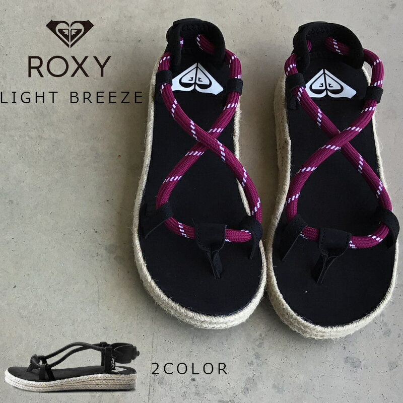 【ROXY(ロキシー)】　LIGHT BREEZEストラップサンダル スポサン 鼻緒サンダル エスパドリーユ トングサ..