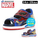【送料無料・送料込(一部地域を除く)】MOONSTAR ムーンスター LED ライト搭載の 光る靴 MARVEL マーベル MV 026 男の子 キッズサンダル...