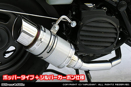 WirusWin ズーマー ファットボンバー マフラー シルバーカーボン仕様/ウイルズウィン Zoomer