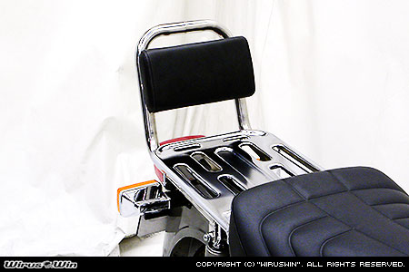 WirusWin カブ70 カスタム用 バックレスト付き タンデムバー/ウイルズウィン