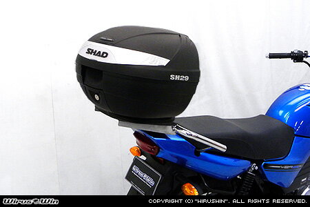 WirusWin YBR125用 SHAD製リアボックス付きタンデムバー /ウイルズウィン シャッド