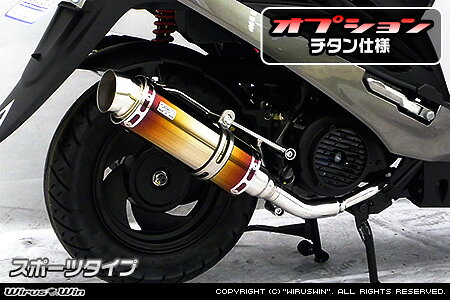 WirusWin 台湾 KYMCO（キムコ） GP125i ロイヤルマフラー スポーツタイプ チタン仕様 / ウイルズウィン