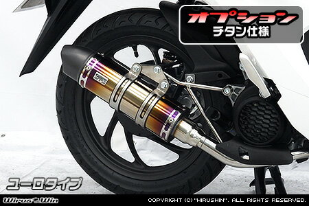 WirusWin ディオ110 2BJ-JK03 ロイヤルマフラー ユーロタイプ チタン仕様 or ブラックカーボン仕様 / ウイルズウィン