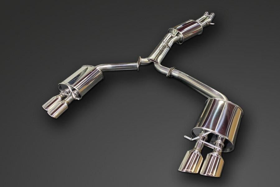 美響 アウディ S8 (D4) 型式 ABA-4HCGTF フルマフラー 左右4本出 90φ / びきょう