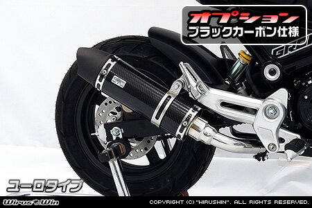 Rakuten - WirusWin グロム (MSX125) 2021年3月〜(3型) スリップオンマフラー ユーロタイプ ブラックカーボン仕様 / ウイルズウィン