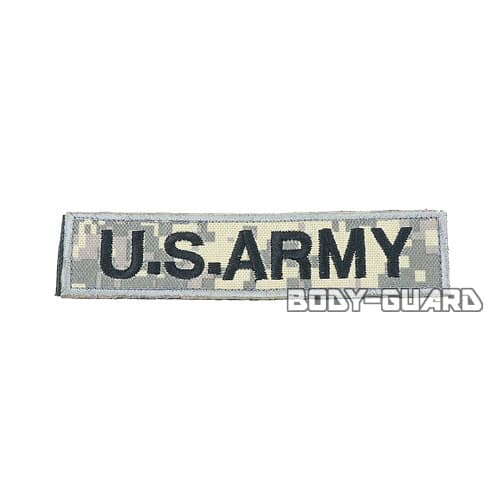 U.S. ARMY 角ワッペン 13.5×3 デジタル迷彩(黒字) UNITED STATES ARMY ブラック カモ柄 アルファベット アメリカ 陸軍 マジックテープ式 サバゲー サバイバルゲーム ミリタリー コスプレ ファッション アップリケ 刺繍 大人 軍隊 デコレーション【ゆうパケット送料無料】