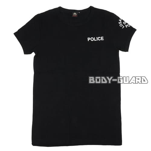 POLICE 半袖Tシャツ タイプ3 バックプリントあり ブラック XXL メンズ レディース ファッション サバイバルゲーム サバゲー カジュアル 普段着 部屋着 シンプル 警察 ミリタリー ポリスグッズ 丸首 黒 白文字 プリント ハロウィン 仮装 コスプレ【ゆうパケット送料無料】