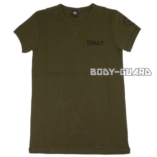 SWAT 半袖Tシャツ バックプリントあり カーキ XL メンズ レディース ファッション サバイバルゲーム サバゲー カジュアル 普段着 部屋着 シンプル 警察 POLICE ミリタリー ポリスグッズ 丸首 …