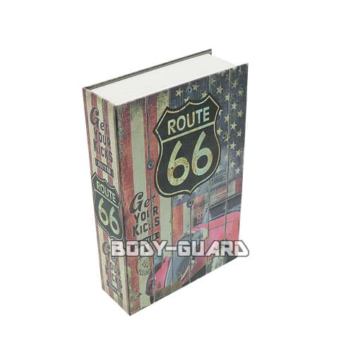 DIVERSION BOOK ROUTE66 小 隠し金庫 本型金庫 おしゃれ カモフラージュ へそくり おもしろグッズ ブック型 シークレットボックス インテリア 強盗対策 防犯グッズ 貴重品 コレクション 盗難防止 空き巣対策 秘密箱 ダイヤルロック 家庭用金庫 家 防犯対策