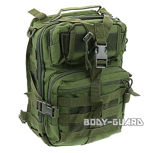 タクティカルボディーバッグ カーキ ミリタリー用品 サバイバルゲーム サバゲー装備 MOLLEシステム対応 モール ウェビング アウトドア ワンショルダー リュ...