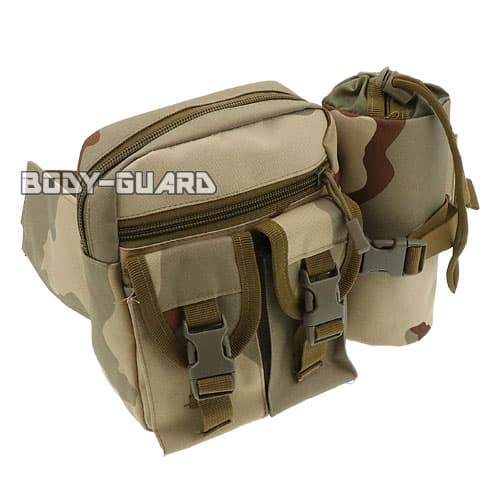 ウエストバッグ ペットボトルホルダー付き デザート ランニングポーチ ランニングバック ジョギングポーチ ランナーポーチ ウエストポーチ 大容量 揺れにくい メ...