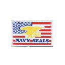NAVY SEALS ワッペン レッド アメリカ海軍 マジックテープ式 メス 付属 簡単 サバゲー サバイバルゲーム コスプレ ファッションアイテム ミリタリー...