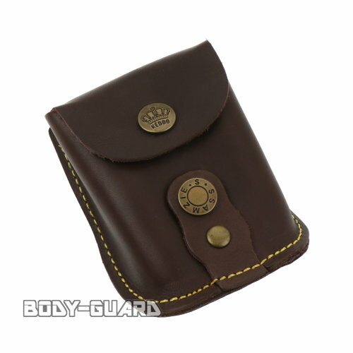 磁石付き スリングショット玉用 合皮ケース ダークブラウン コンパクト 持ち運び スリングショット パ..