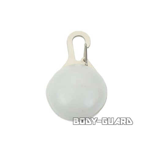 ペットにも使えるLEDライトキーホルダー 充電式 ホワイト キーホルダー カラビナ LED 犬 猫 ペット 首..