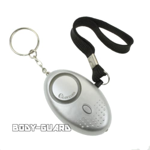 CLAWZARD ライト付き防犯ブザー L002 シルバー 防犯アラーム 防犯ベル 大音量 130dB 小学生 ランドセル..