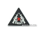 SWAT ワッペン トライアングル ブラック ホワイト 特殊部隊 マジックテープ式 ベルクロ サバゲー サバイバルゲーム ファッション アイテム ミリタリーワッペン アップリケ コレクション インテリア 軍隊 デコレーション ライフル 銃 レッド スター 【ゆうパケット送料無料】