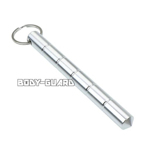 アルミ製 クボタン スタンダード タイプ2 シルバー 護身 キーリング キーホルダー 護身用品 護身用 棒 小型 武器 護身グッズ 防犯 防犯用品 防犯グッズ 忍者グッズ 装備 アイテム 打撃 護身術 女性 夜道 護身グッズ 防犯グッズ ボディーガード 【ゆうパケット送料無料】