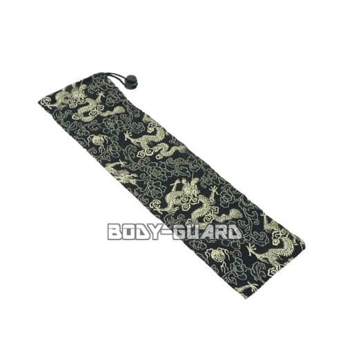 ヌンチャクケース 【龍&華】 ゴールド 武道具 収納袋 保管用 持ち運び ホコリ対策 龍 ドラゴン 花 華 フラワー ナイロン 袋 ポーチ 紐 固定パーツ 持ち...