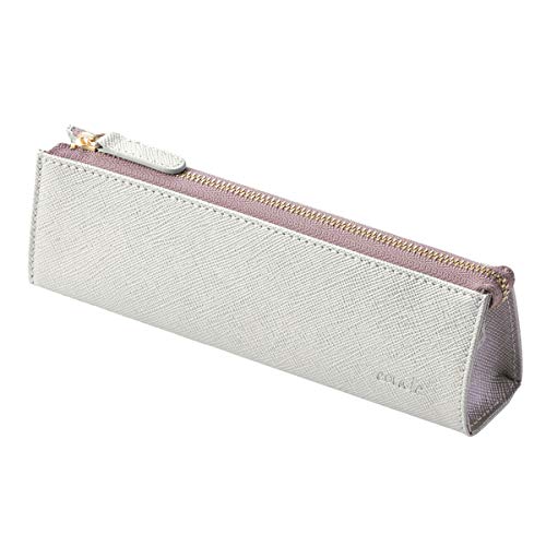 (コラーレ) corale ペンケース 革 レディース 三角 シンプル 大人 おしゃれ 本革 筆箱 ファスナー (パ..