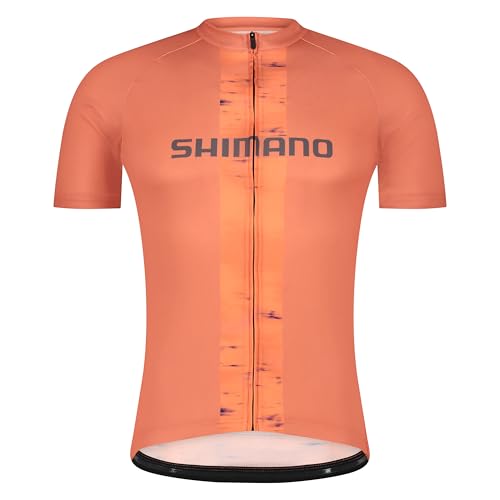 シマノ(SHIMANO) サイクリングジャージ ロゴ ショートスリーブジャージミラーオレンジS(ヨーロッパサイ..