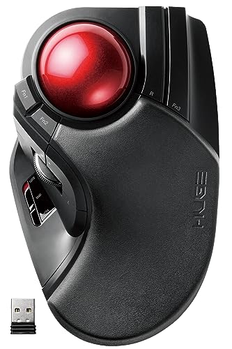 エレコム トラックボールマウス ワイヤレス 大玉 8ボタン チルト機能 ブラック M-HT1DRBK 送料無料
