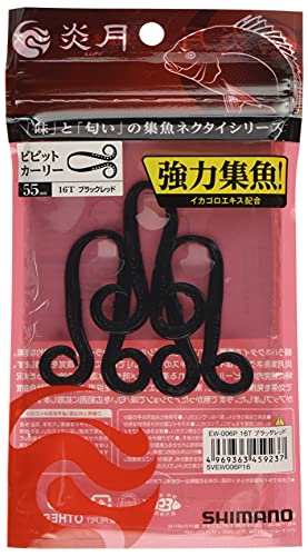 シマノ(SHIMANO) メタルジグ 炎月 集魚ネクタイ ビビットカーリー 16T ブラックレッド EW-006P 送料無料