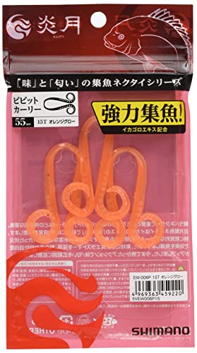 シマノ(SHIMANO) メタルジグ 炎月 集魚ネクタイ ビビットカーリー 15T オレンジグロー EW-006P 送料無料