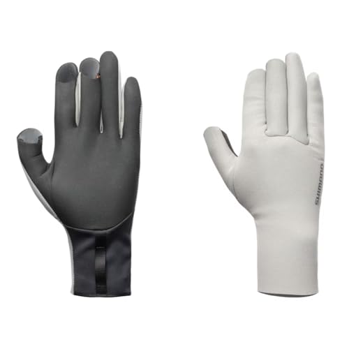 シマノ(SHIMANO) 03 ダブル クロロプレン グローブ 3本カット GL-051Y グレー S 送料無料
