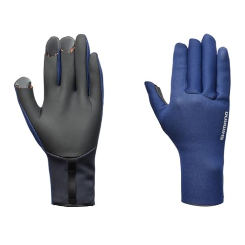 シマノ(SHIMANO) 03 ダブル クロロプレン グローブ 3本カット GL-051Y ネイビー XL 送料無料