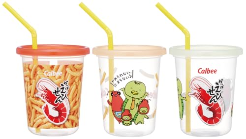 スケーター(Skater) ストロー付き タンブラー 3個セット 320ml 日本製 お菓子シリーズ かっぱえびせん SIH3ST-A 送料無料