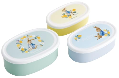 スケーター(Skater) 弁当箱 抗菌 保存容器 ランチボックス 3個セット 日本製 ピーターラビット シトロン SRS3SAG-A 送料無料