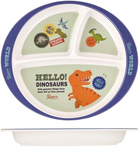 スケーター(Skater) メラミン ランチプレート バンブーファイバー 皿 430ml 仕切り付 食洗機対応 ディノサウルス 恐竜 男 送料無料