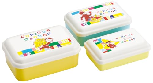 スケーター(Skater) 弁当箱 ふわっと盛れる ランチボックス シール容器 保存容器 3個セット レンジ対応 おさるのジョージ ブロ 送料無料