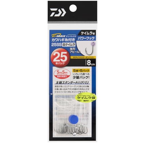 ダイワ(DAIWA) D-MAX カワハギ糸付 25本SS 白ケイムラ パワースピード 5.0号 送料無料