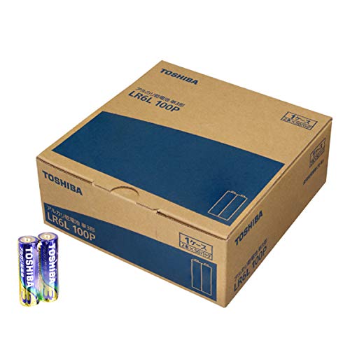 東芝(TOSHIBA)アルカリ乾電池 単3形 100本入 1.5V 使用推奨期限 5年 LR6L 1 ...