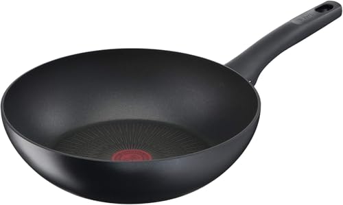 Double Sided Fry Pans - ティファール 炒め鍋 28cm 深型 中華鍋 IH ガス火対応 PFOAなどの有害物質不使用 こびりつきにくさ長持ち 「IHハードチタニ 送料無料