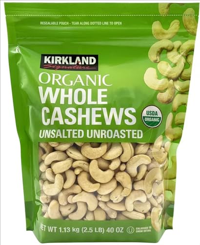 Hazel Nuts - カークランドシグネチャー 有機 無塩 カシューナッツ 1.13kg 送料無料