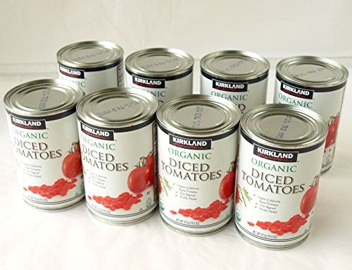 Set, Assortment - #633561 Kirkland カークランド USDA有機トマト缶 ダイスカット(角切り) 411gx8缶 送料無料