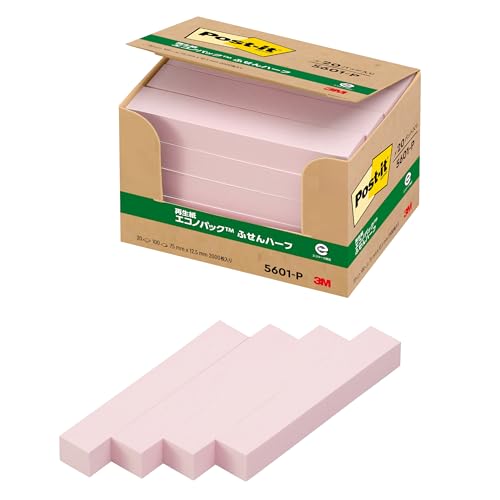 04・20個パック(ピンク)ピンク/75 x 12.5mm/5601-P・Color:ピンクPatternName:20個パック・パッケージ個数:1・75×12.5mm 入り数:100枚×20パッド・仕様:ふせん・色:ピンク・サイズ:75x12.5mm・数量:100枚x20●ふせんサイズ: 75 x 12.5mm。 見出しやしおりに使いやすい、細長いサイズのポストイット付箋です。 ●くり返し貼ったりはがしたりでき、相手をいためません。 ●100枚x20パッド。 ●たっぷり入ってお買い得。オフィスでの買い置きにおすすめです。 ●色:ピンク ●リサイクル:古紙パルプ配合率100%の再生紙を使用。 ●エコマーク取得。 ●グリーンマーク取得。グリーン購入法適合。 ●GPNエコ商品ねっと掲載。 ●中身が見やすく取り出しやすい、収納に便利な紙箱入り。