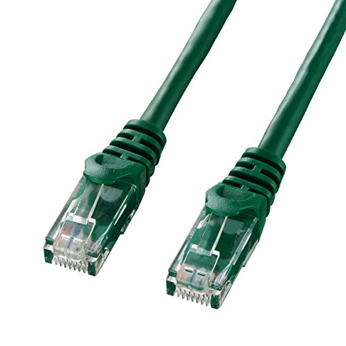 より線タイプグリーン/15m/LA-Y6-15G・Size:15mColor:グリーン・パッケージ個数:1・伝送速度1000Mbps(1Gbps)、伝送帯域250MHzを実現した、ギガビット完全対応LANケーブルです。・単線に比べて柔らかく、取り回しが楽な「より線」仕様です。・コネクタ部のツメが折れにくいよう、ツメ折れ防止カバー付きコネクタを採用しています。・RoHS指令に対応した製品です。・カラー:グリーンやわらかいより線タイプ、爪折れ防止カバー付きギガビット完全対応LANケーブル ●伝送速度1000Mbps（1Gbps）、伝送帯域250MHzを実現した、ギガビット完全対応LANケーブルです。 ●単線に比べて柔らかく、取り回しが楽な「より線」仕様です。 ●コネクタ部のツメが折れにくいよう、ツメ折れ防止カバー付きコネクタを採用しています。 ■カラー:グリーン ■ケーブル長:15m ■コネクタ形状:RJ-45スリムコネクタ付き（ツメ折れ防止カバー付き） ■ケーブル構造:AWG24より線ツイストペアケーブル、ストレート全結線 ■ケーブル直径:5.6mm ■対応伝送帯域: カテゴリ6（1000BASE-TX） エンハンスドカテゴリ5（1000BASE-T） カテゴリ5（100BASE-TX） カテゴリ3（10BASE-T）適合 ■対応機器:ADSLモデム、CATVモデム、FTTH、デジタルテレビ、ハードディスクレコーダ（RJ-45ポートを持つ機種）、INS64（30m以下）対応 ■対応環境:ADSL回線（フレッツADSL、Yahoo!BB ADSL）、光回線（Bフレッツ、フレッツ光プレミアム、eo光、Yahoo!BB光）、CATV回線（J:COM ZAQ）