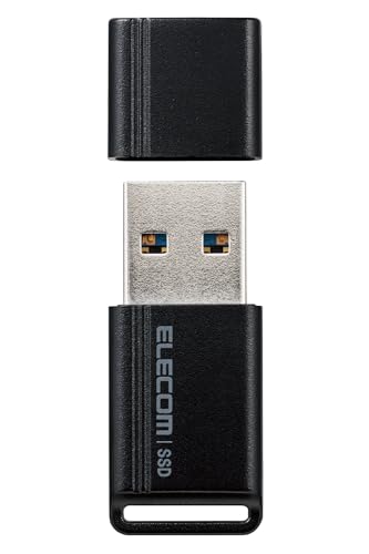 ブラック/250GB/ESD-EXS0250GBK・パッケージ個数:1・キャップでUSBコネクターへのゴミやホコリなどをブロックできる、挿したままでもコンパクトな極小キャップ式USB 10Gbps(USB3.2(Gen2))外付けSSDです。・重さ約6g、幅約35.9mm×奥行約15.0mm×高さ約7.3mmで従来のスティックタイプの当社製外付けSSDよりコンパクトで、持ち運び、収納に便利なことに加えて、パソコン、テレビやゲーム機などに挿したままでも邪魔にならない極小USBメモリサイズです。・読み込み最大600MB/s、書き込み最大500MB/sの高速データ転送を実現しています。・USB2.0への先方互換が可能で、そのまま接続できます。・※USB 10Gbps(USB3.2(Gen2))でご使用になるには、機器側がUSB 10Gbps(USB3.2(Gen2))に対応している必要があります。【 仕様 】 ■対応OS(Windows):Windows 11/10 ■対応OS(mac):macOS Ventura 13/macOS Monterey 12/macOS Big Sur 11 ■対応ゲーム機:PlayStation(R) 4、PlayStation(R) 4 Pro、PlayStation(R) 5 ※PlayStation(R) 5のゲームデータは拡張ストレージから起動できません。 ■対応機種:SHARP/AQUOS、SONY/BRAVIA、REGZA、Panasonic/VIERA・DIGA、Hisense、LG Electronicsなどのテレビ・レコーダー ■インターフェイス:USB 10Gbps(USB3.2(Gen2)) ■コネクター形状(プラグ):USB-A ■容量:250GB ■データ転送速度:読み込み:最大600MB/s、書き込み:最大500MB/s ※USB 10Gbps(USB3.2(Gen2))でご使用になるには、機器側がUSB 10Gbps(USB3.2(Gen2))に対応している必要があります。 ■出荷時フォーマット:NTFS ■セキュリティソフトウェア対応機種:Windows 11/10が動作するWindowsパソコン、およびmacOS Ventura 13/macOS Monterey 12/macOS Big Sur 11が動作するMac ■外形寸法:幅約35.9mm×奥行約15.0mm×高さ約7.3mm ■重量:約6g ■電源:USBバスパワー ■カラー:ブラック ■期間:1年間 【 説明 】 ■キャップでUSBコネクターへのゴミやホコリなどをブロックできる、挿したままでもコンパクトな極小キャップ式USB 10Gbps(USB3.2(Gen2))外付けSSDです。 ■重さ約6g、幅約35.9mm×奥行約15.0mm×高さ約7.3mmで従来のスティックタイプの当社製外付けSSDよりコンパクトで、持ち運び、収納に便利なことに加えて、パソコン、テレビやゲーム機などに挿したままでも邪魔にならない極小USBメモリサイズです。 ■読み込み最大600MB/s、書き込み最大500MB/sの高速データ転送を実現しています。 ■USB2.0への先方互換が可能で、そのまま接続できます。 ■※USB 10Gbps(USB3.2(Gen2))でご使用になるには、機器側がUSB 10Gbps(USB3.2(Gen2))に対応している必要があります。 ■シャープ(アクオス)、ソニー(ブラビア)、レグザ、パナソニック(ビエラ・ディーガ)、ハイセンス、LGエレクトロニクスなどのデジタルテレビに接続可能です。 ■最新テレビ機種との対応情報は、エレコムホームページにて随時更新しているため、QRからすぐに確認ができます。 ■※ただし、テレビがUSB-HDD録画に対応している必要があります。 ■テレビやレコーダーに接続することで、番組の録画や2番組同時録画などのさらに便利な機能もご利用いただけます。 ■※機能の詳細、対応可否はテレビ側の仕様に依存します。 ■PlayStation(R) 4、PlayStation(R) 4 Pro、PlayStation(R) 5に接続し、ゲームデータを外付けSSDに保存することで、ゲームの起動時間やセーブデータのロード時間が短縮され、より快適なゲームプレイが可能です。 ■PlayStation(R) 5に接続し、PlayStation(R) 5のゲームデータを外付けSSDに保存することで、本体ストレージの空き容量を確保できます。 ■※PlayStation(R) 5で使用する場合は、PlayStation(R) 4のソフトプレイ時のみ可能となります。 ■※PlayStation(R) 5のゲームデータを外付けSSDから起動することはできません。 ■期間を「1年間」としていますので、安心してご利用いただけます。 ■衝撃や振動によって破損しやすいディスク駆動部品がないため、高い耐衝撃性能と耐振動性能を兼ね備えています。 ■モーターなどの駆動部品がないため、書き込み時の騒音もなく、HDDに比べて消費電力を大幅に抑えられます。 ■外部電源を必要としないUSBバスパワー駆動なので、USBポートに接続するだけですぐに使えます。 ■お好みのストラップを装着できるストラップホールを装備しています。 ■※本製品にストラップは付属していません。 ■エレコムホームページからダウンロードすることで、パスワード自動認証機能付きセキュリティソフト「PASS(Password Authentication Security System)」を使用可能です。 ■指定したパソコン(最大3台)で一度パスワードを設定すると、二度目からは面倒なパスワード入力をすることなくデータを保護することができます。 ■未登録のパソコンに接続したときは、パスワード入力を要求するので、盗難や紛失時のデータ漏えいを防止します。 ■自社環境認定基準を1つ以上満たし、『THINK ECOLOGY』マークを表示した製品です。 ■廃棄物削減に取り組み、製品に同梱する取扱説明書等をペーパーレス化した製品です。 ■環境保全に取り組み、製品の包装容器が紙・ダンボール・ポリ袋のみで構成されている製品です。 【商品に関するお問い合わせ】 エレコム総合インフォメーションセンター TEL. 0570-084-465 FAX. 0570-050-012 受付時間 / 10:00~19:00 年中無休