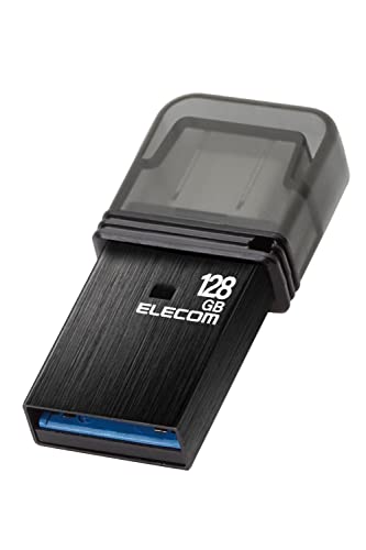 ブラック/128GB/MF-CAU32128GBK・Size:128GBColor:ブラック・パッケージ個数:1・コンパクトな本体にUSB Type-C(TM)コネクターとUSB-Aコネクターを搭載したUSBメモリです。・※USB Type-C(TM)コネクターにはキャップが付いています。・Windows パソコン、Mac、スマートフォン、タブレットなど異なるデバイス間のデータ移動も本製品1個で出来ます。・USB3.2(Gen1)/USB3.1(Gen1)/USB3.0対応で、読み込み時の最大データ転送速度200MB/sを実現するUSBメモリです。・※最大転送速度は当社環境による実測値であり、すべての環境においてするものではありません。【 仕様 】 ■対応機種(Windows):Windows 11/10/8.1が動作するWindowsパソコン ■対応機種(Mac):macOS Ventura 13/macOS Monterey 12/macOS Big Sur 11が動作するMac ■対応機種(Android):Android 13/12/11が動作するUSBホスト機能(OTG)付きのAndroidスマートフォン及びタブレット ■対応機種(iPad):iPadOS 16/15/14が動作するiPadOSデバイス ■インターフェイス:USB3.2(Gen1)/USB3.1(Gen1)/USB3.0/USB2.0 ■コネクタ形状:USB Type-C(TM)/USB-A ■容量:128GB ■データ転送速度:読み込み最大200MB/s ※最大転送速度は当社環境による実測値であり、すべての環境においてするものではありません。 ■セキュリティ機能:PASS(Password Authentication Security System) [パスワード自動認証機能付セキュリティソフト] or PASS(Password Authentication Security System) ×AES [パスワード自動認証機能付暗号化セキュリティソフト] ■セキュリティソフトウェア対応機種:Windows 11/10/8.1が動作するWindowsパソコン、およびmacOS Ventura 13/macOS Monterey 12/macOS Big Sur 11が動作するMac ※Android、iPadOSには対応しておりません。 ■外形寸法(USBメモリ):幅15.0mm×奥行31.0mm×高さ6.0mm ■重量(USBメモリ):約3g ■電源:USBバスパワー ■カラー:ブラック ■期間:1年間 【 説明 】 ■コンパクトな本体にUSB Type-C(TM)コネクターとUSB-Aコネクターを搭載したUSBメモリです。 ■※USB Type-C(TM)コネクターにはキャップが付いています。 ■Windows パソコン、Mac、スマートフォン、タブレットなど異なるデバイス間のデータ移動も本製品1個で出来ます。 ■USB3.2(Gen1)/USB3.1(Gen1)/USB3.0対応で、読み込み時の最大データ転送速度200MB/sを実現するUSBメモリです。 ■※最大転送速度は当社環境による実測値であり、すべての環境においてするものではありません。 ■USB2.0への下位互換が可能で、USB2.0対応のパソコン・機器でもそのまま接続可能です。 ■弊社Webサイトからダウンロードすることで、パスワード自動認証機能付暗号化セキュリティソフト「PASS(Password Authentication Security System)×AES」あるいは「PASS(Password Authentication Security System)」を使用可能です。 ■「PASS(Password Authentication Security System)」使用時は、あらかじめ登録したパソコン(最大3台)では、USBメモリへのアクセスに必要なパスワード入力が不要で、未登録のパソコンに接続したときは、パスワード入力を要求し、盗難や紛失時のデータ漏えいを防止します。 ■「PASS(Password Authentication Security System)×AES」使用時に保存されたデータは、信頼性の高い強固な暗号化方式「AES256bit」で暗号化されるので、万一の紛失や盗難でも大切なデータの情報流出を防止します。 ■※セキュリティソフトはAndroidOS、iPadOSには対応しておりません。 ■Windowsのユーザー権限でも使用可能なので、企業での導入にも適しています。 ■期間を「1年間」としていますので、心配なくご利用いただけます。 ■※USB Type-C and USB-C are trademarks of USB Implementers Forum ■自社環境認定基準を1つ以上満たし、『THINK ECOLOGY』マークを表示した製品です。 ■廃棄物削減に取り組み、製品に同梱する取扱説明書等をペーパーレス化した製品です。 ■環境保全に取り組み、製品の包装容器が紙・ダンボール・ポリ袋のみで構成されている製品です。 【商品に関するお問い合わせ】 エレコム総合インフォメーションセンター TEL. 0570-084-465 FAX. 0570-050-012 受付時間 / 10:00~19:00 年中無休