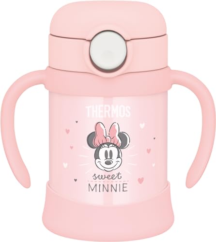 サーモス まほうびんのベビーストローマグ 飲み口とパッキンが一体 250ml パステルピンク ディズニー ミニー 保冷専用 FJT-25 送料無料