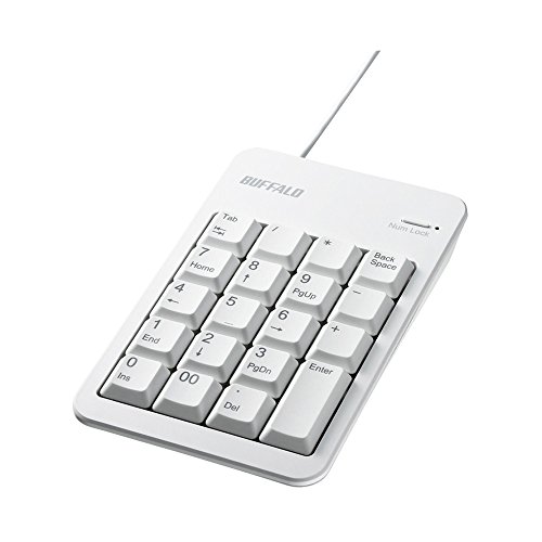 バッファロー BUFFALO 有線テンキーボード Tabキー付き ホワイト BSTK100WH 送料無料