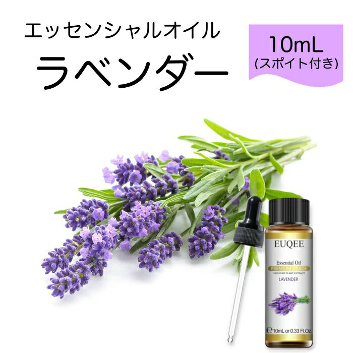 真正ラベンダー Lavandula officinalis スポイト付 10mL EUQEE 高品質 PREMIUM GRADE フローラル エッセンシャルオイル 精油 アロマオイル 無添加 無希釈 天然成分