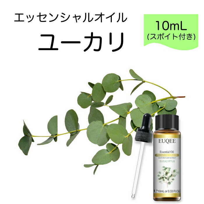 ユーカリ Eucalyptus globulus スポイト付 10mL EUQEE 高品質 PREMIUM GRADE ウッディ 樹木 エッセンシャルオイル 精油 アロマオイル 無添加 無希釈 天然成分