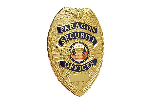 【送料無料】78 PARAGON SECURITY OFFICER ポリスバッジ 金属 徽章 レプリカ 金色