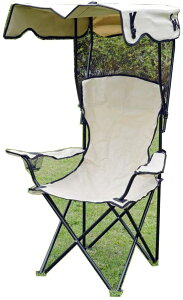 キャノピー BBQチェア 折りたたみ アウトドアチェア 蚊帳付き 防虫ネット付き 椅子 屋根付き 日除け付き (アイボリー)通販格安セール情報 楽天 通販
