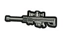 【送料無料】ワッペン 布製 銃型 ミリタリー パッチ サバゲー 面ファスナー付 (スナイパーライフル スコープ小) その1