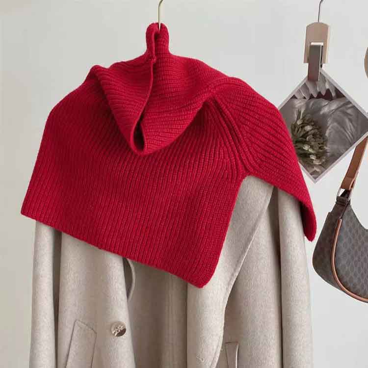 冷え対策 温める 背中 肩 首 ハイネック ネックウォーマー ケープ ショール スリップポンチョ ニット タートルネックレディース